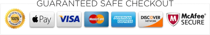 Guaranteed Safe Checkout (Visa, MasterCard, AmEx, PayPal, Apple Pay)